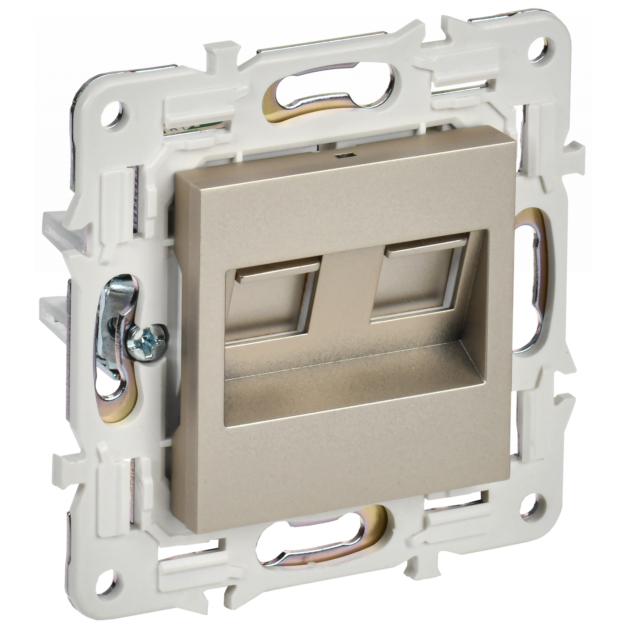 SKANDY Розетка компьютерная двойная RJ45 кат.5E SK-K03Sh шампань IEK