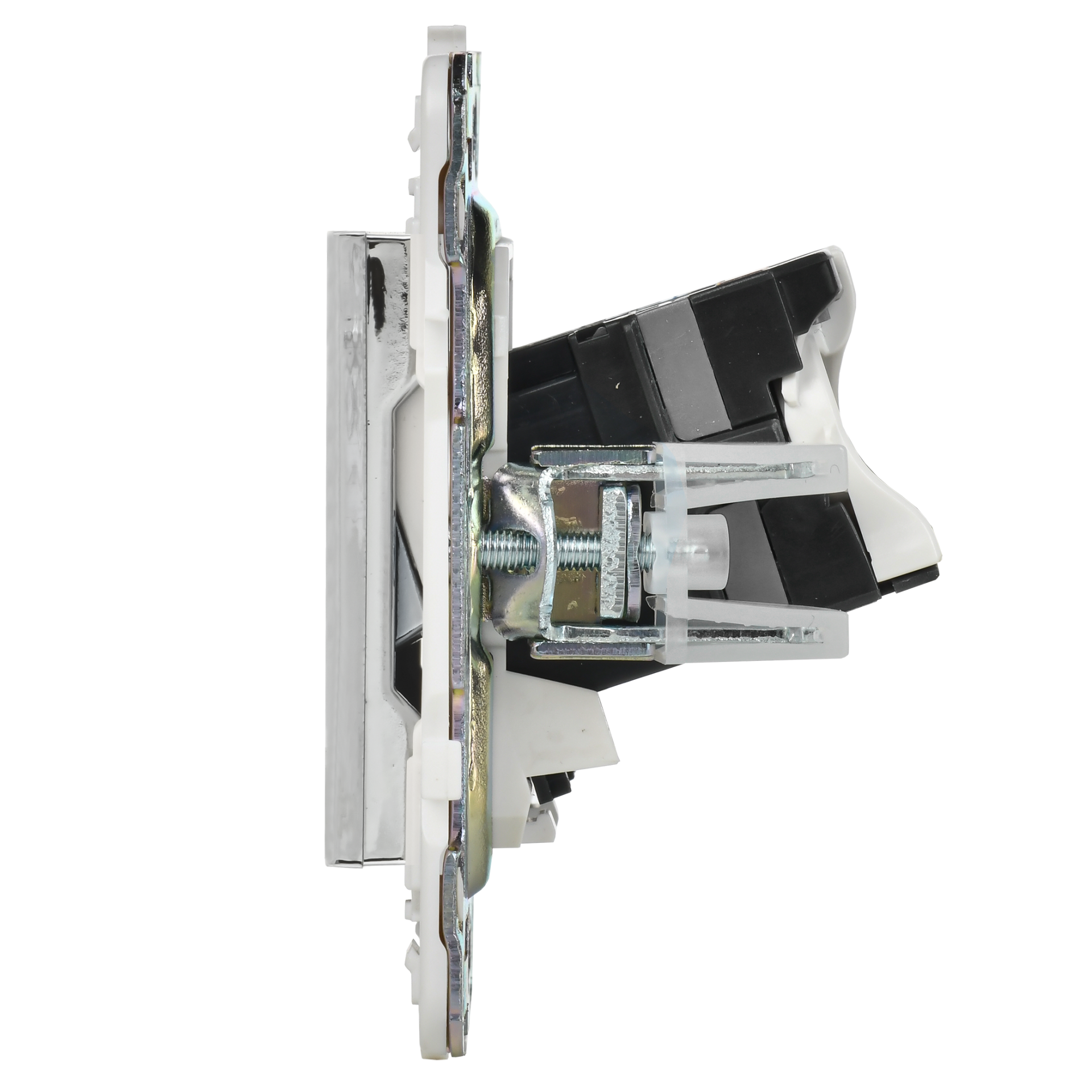 SKANDY Розетка компьютерная двойная RJ45 кат.5E SK-K03N металл никель IEK