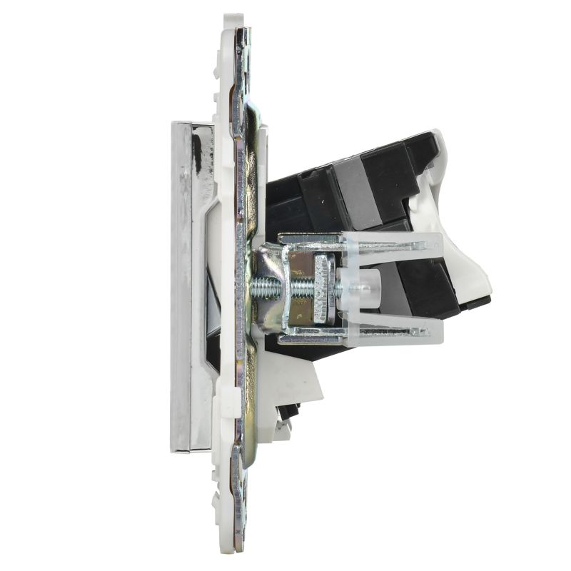 SKANDY Розетка компьютерная двойная RJ45 кат.5E SK-K03N металл никель IEK