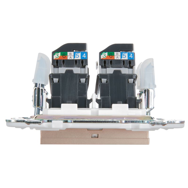 SKANDY Розетка компьютерная двойная RJ45 кат.5E SK-K03Sa песочный IEK