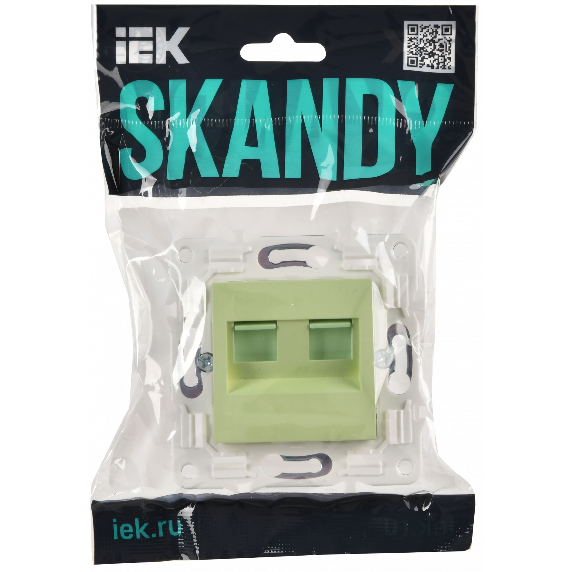 SKANDY Розетка компьютерная двойная RJ45 кат.6 SK-K04G мятный IEK
