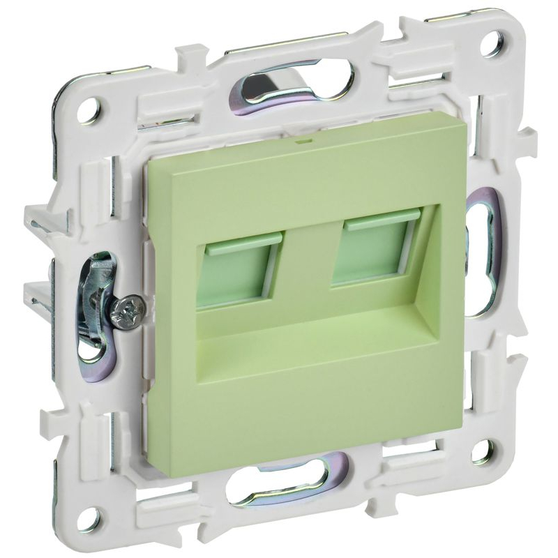 SKANDY Розетка компьютерная двойная RJ45 кат.6 SK-K04G мятный IEK