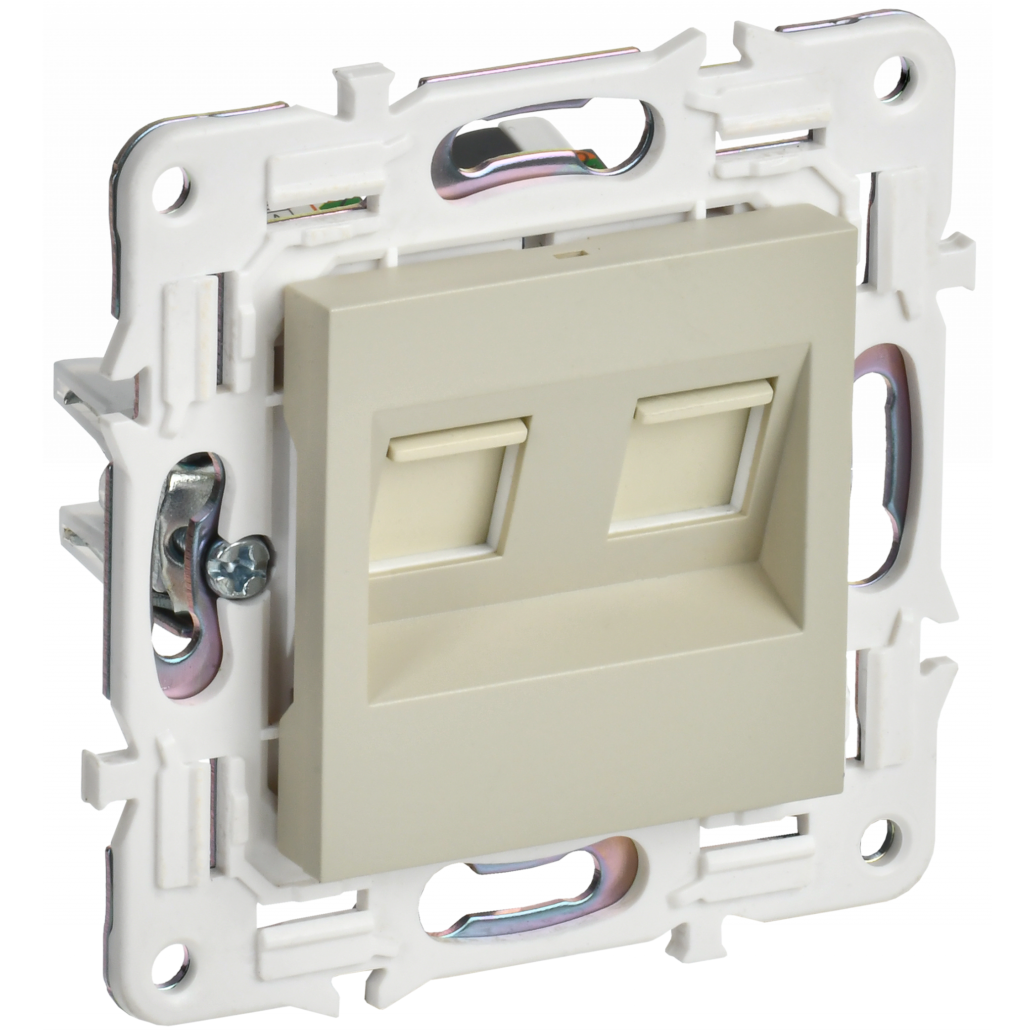 SKANDY Розетка компьютерная двойная RJ45 кат.6 SK-K04B бежевый IEK
