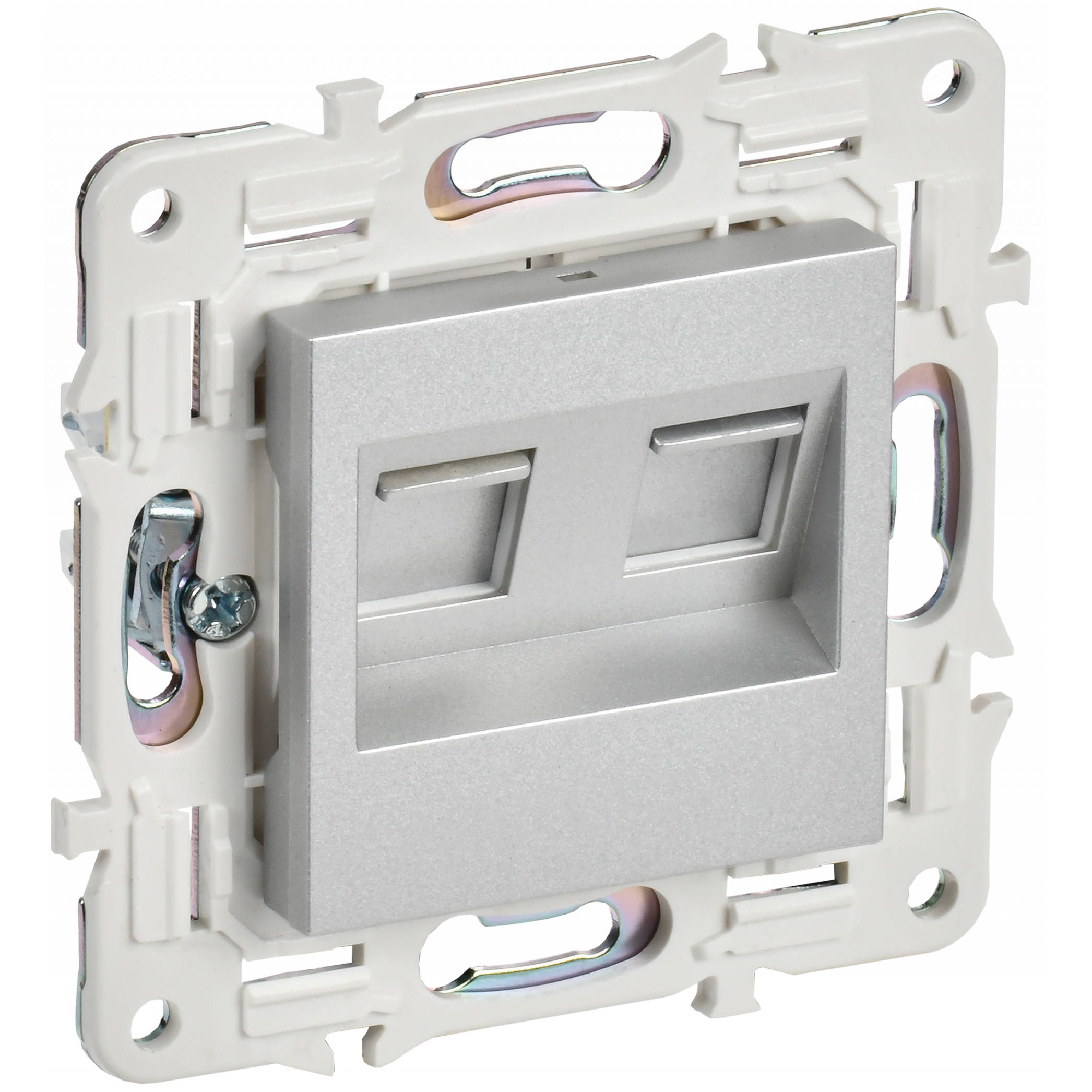 SKANDY Розетка компьютерная двойная RJ45 кат.6 SK-K04S серебряный IEK