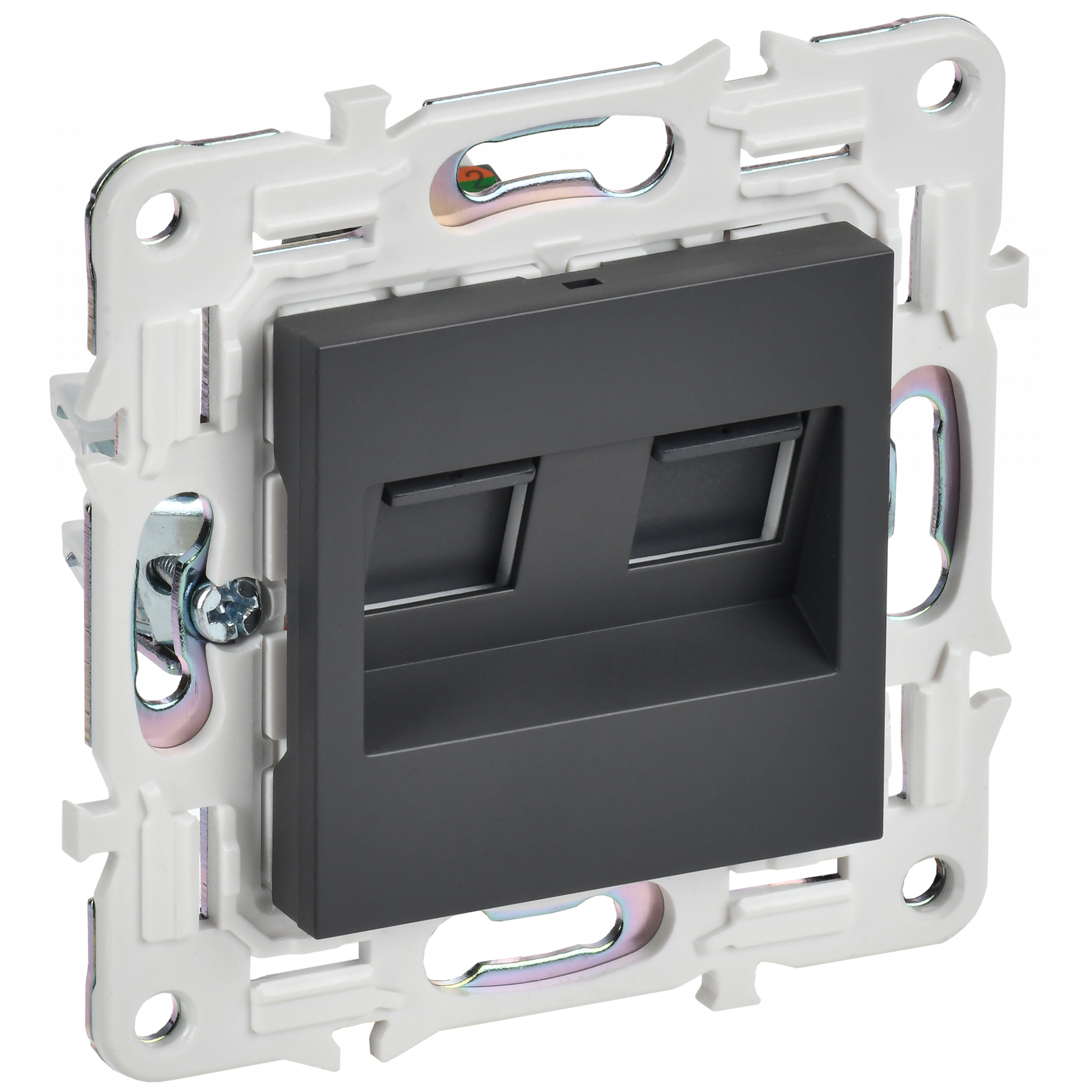 SKANDY Розетка компьютерная двойная RJ45 кат.6 SK-K04T титан IEK