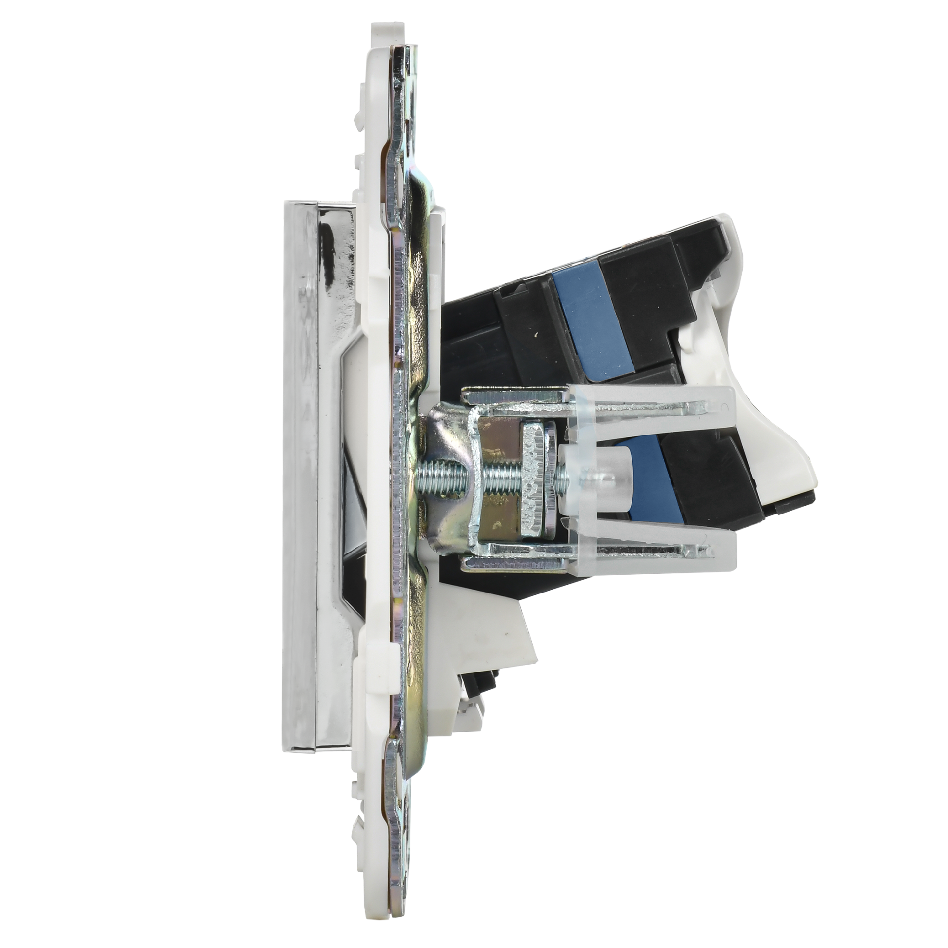 SKANDY Розетка компьютерная двойная RJ45 кат.6 SK-K04N металл никель IEK
