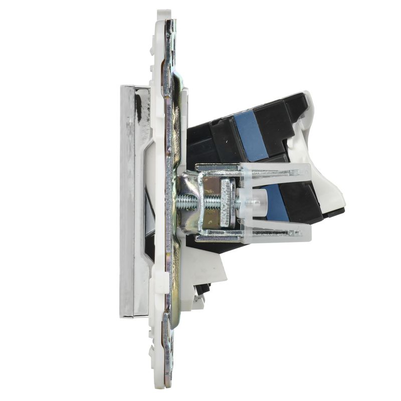 SKANDY Розетка компьютерная двойная RJ45 кат.6 SK-K04N металл никель IEK