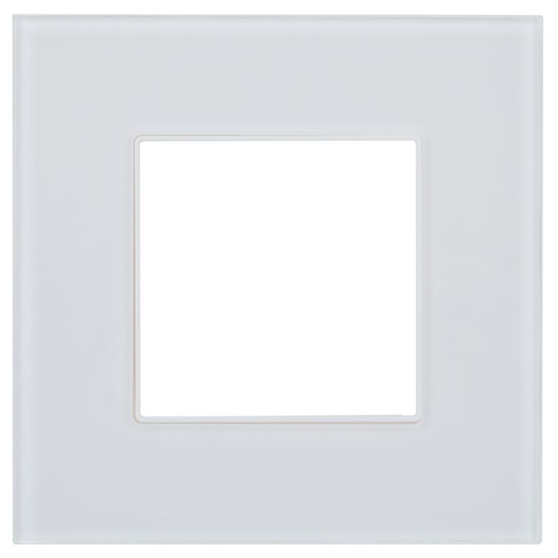 SKANDY Рамка 1-местная SK-F21W стекло арктический белый IEK