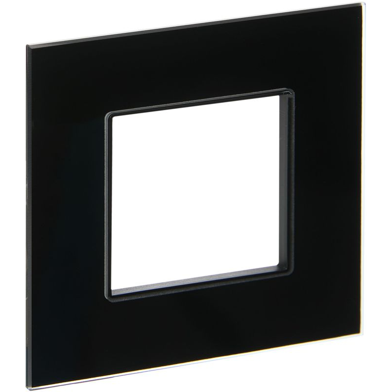 SKANDY Рамка 1-местная SK-F21Bl стекло черный IEK