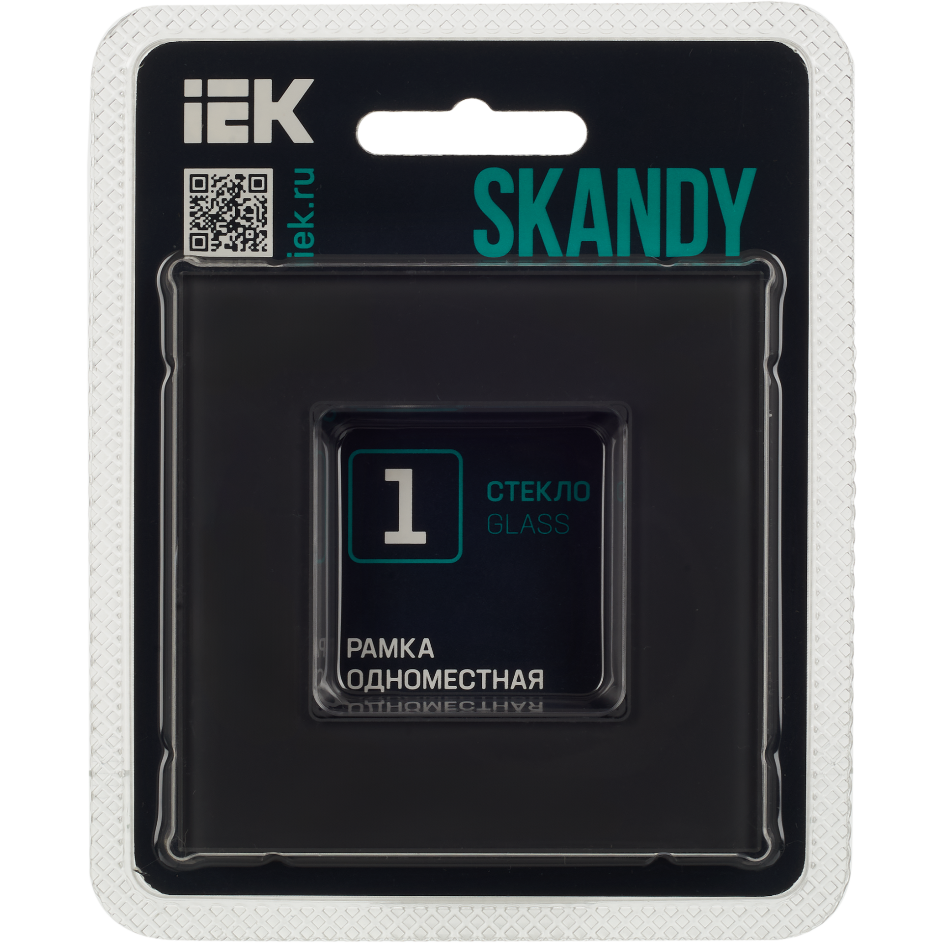 SKANDY Рамка 1-местная SK-F21G стекло графит IEK