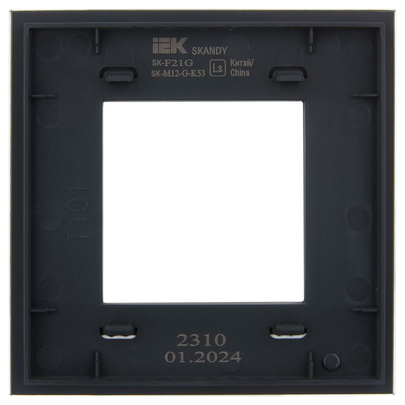 SKANDY Рамка 1-местная SK-F21G стекло графит IEK
