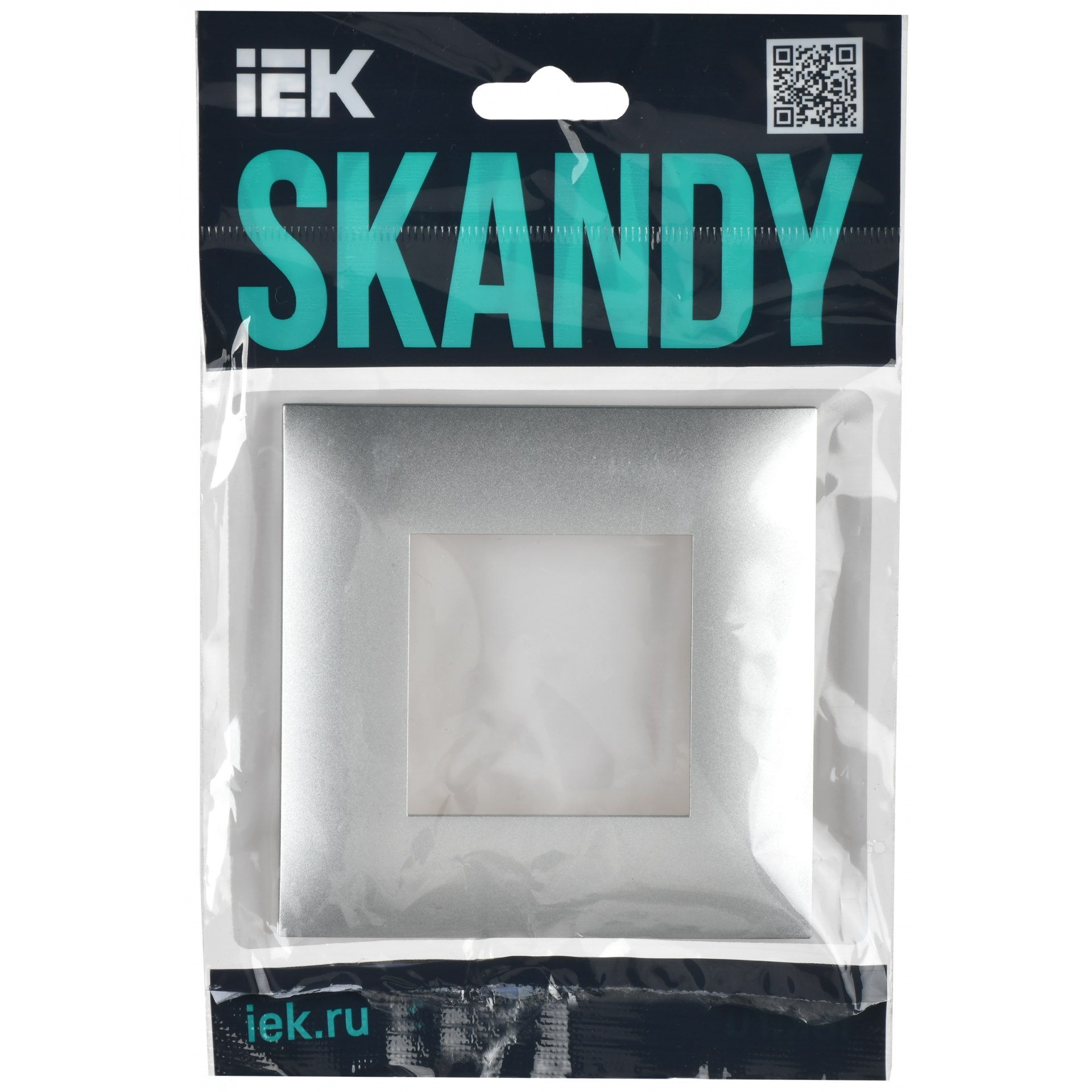 SKANDY Рамка 1-местная SK-F01S серебряный IEK