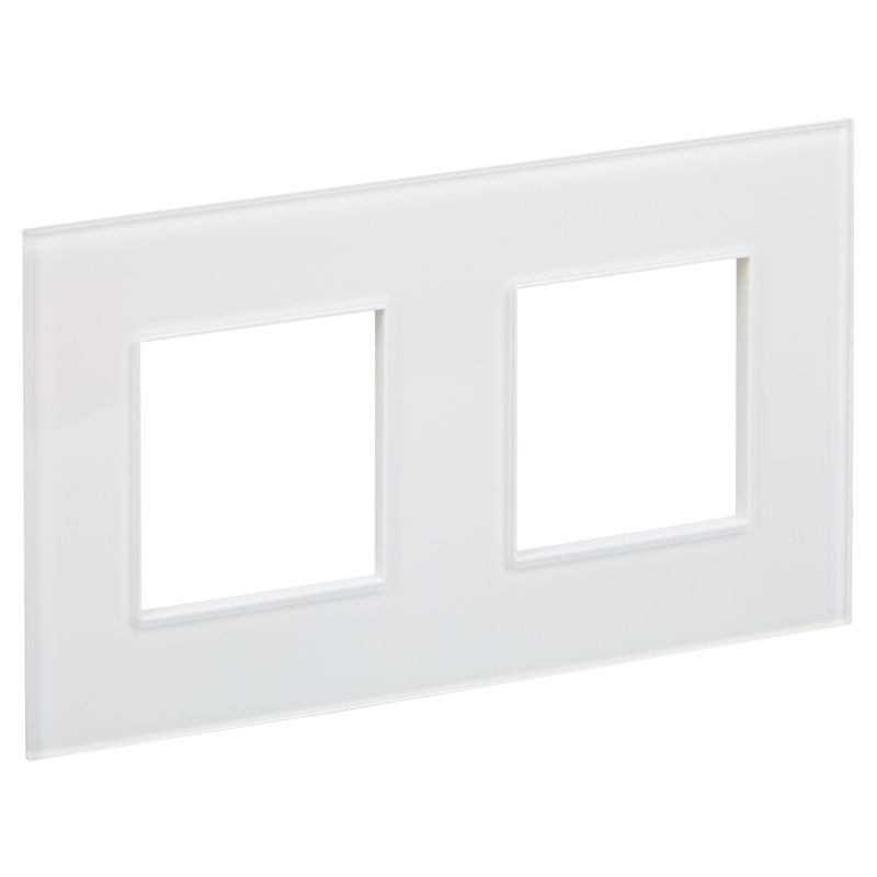 SKANDY Рамка 2-местная SK-F22W стекло арктический белый IEK