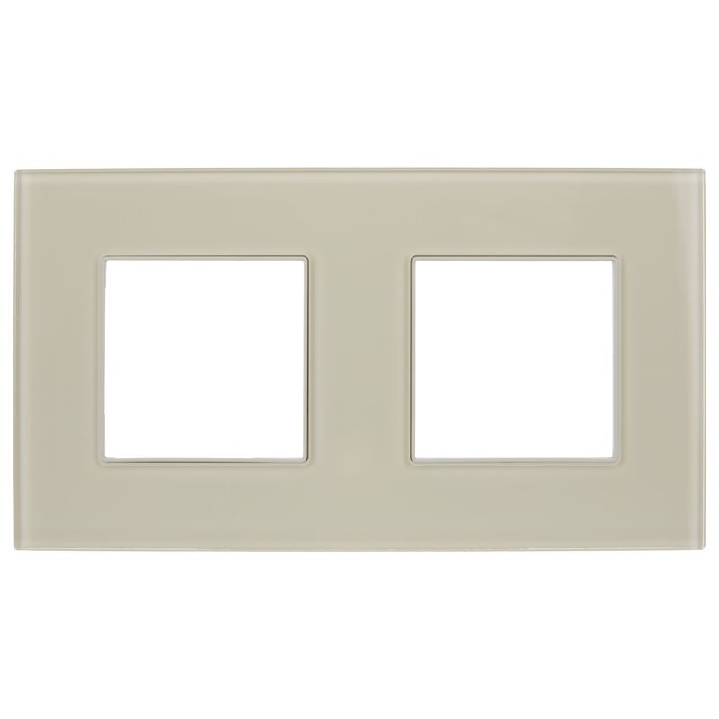 SKANDY Рамка 2-местная SK-F22B стекло беж. IEK