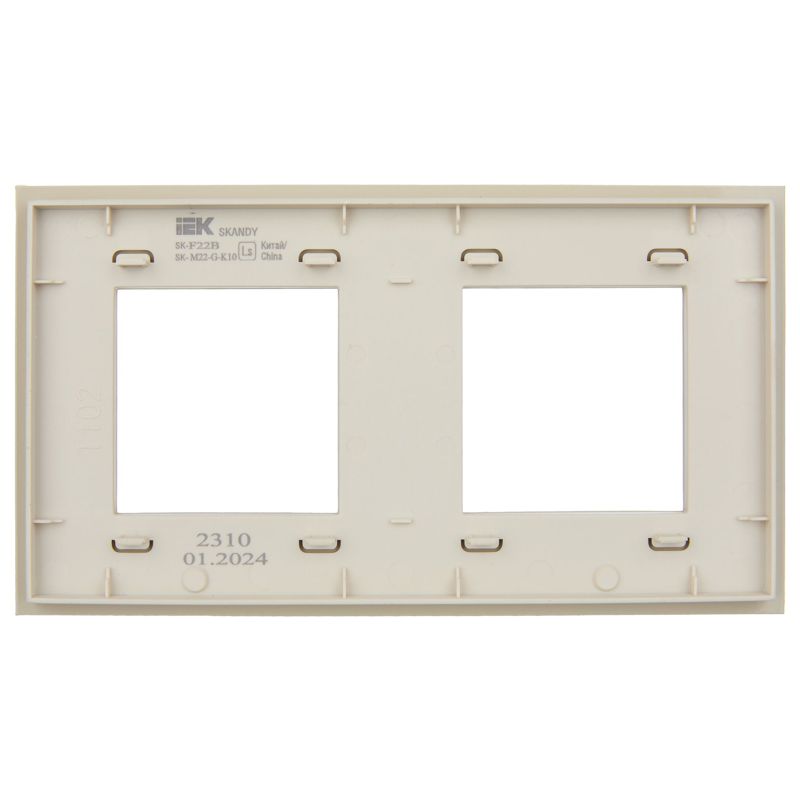 SKANDY Рамка 2-местная SK-F22B стекло беж. IEK
