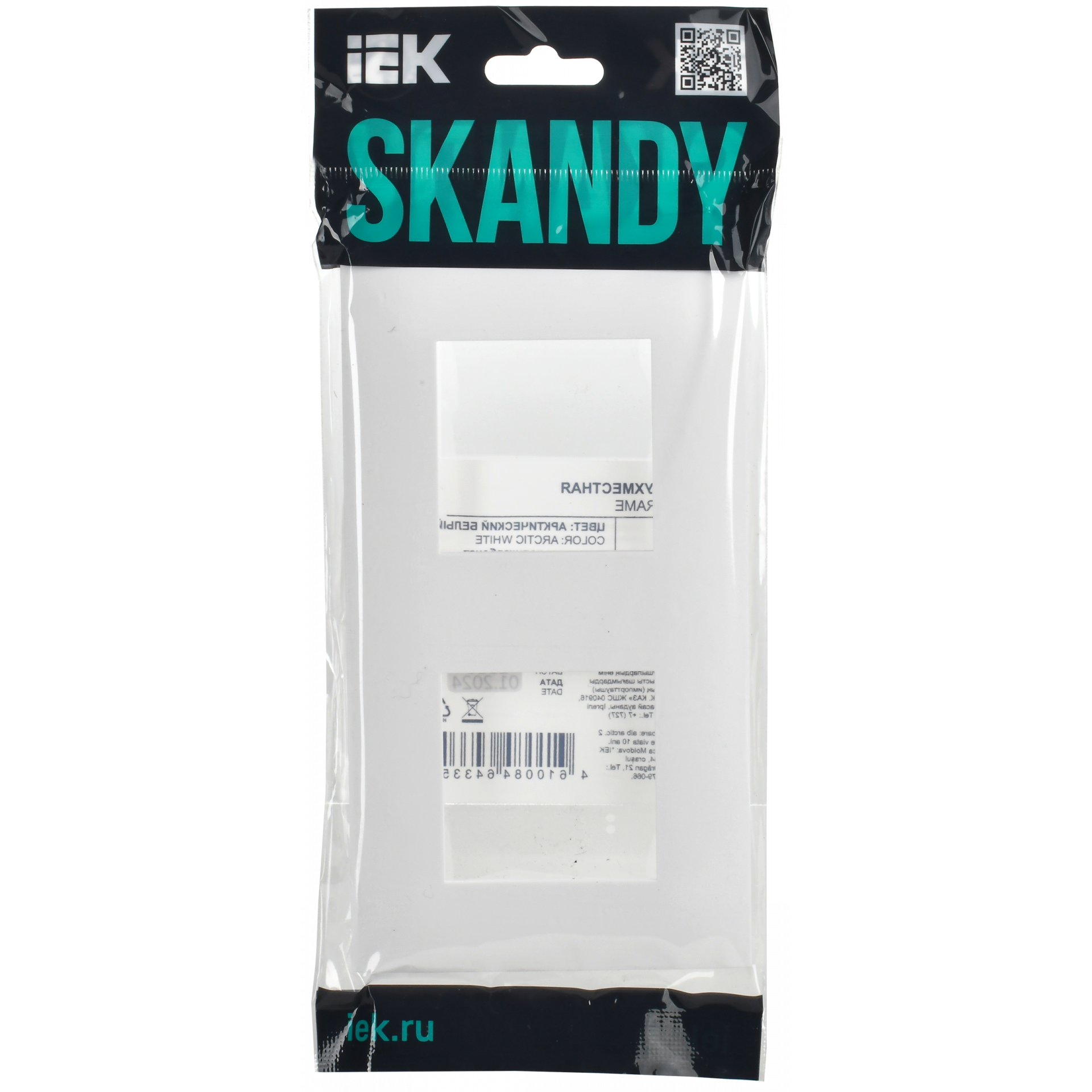 SKANDY Рамка 2-местная SK-F02W арктический белый IEK