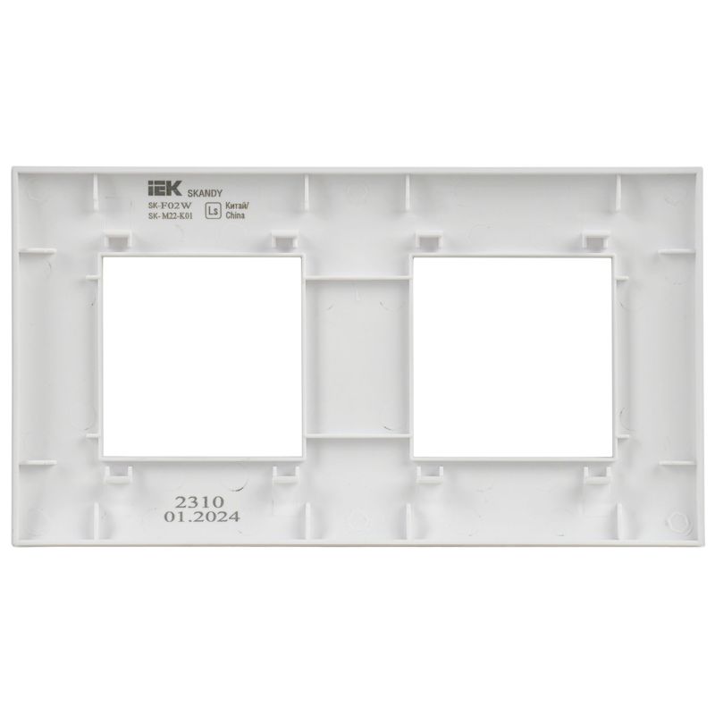 SKANDY Рамка 2-местная SK-F02W арктический белый IEK