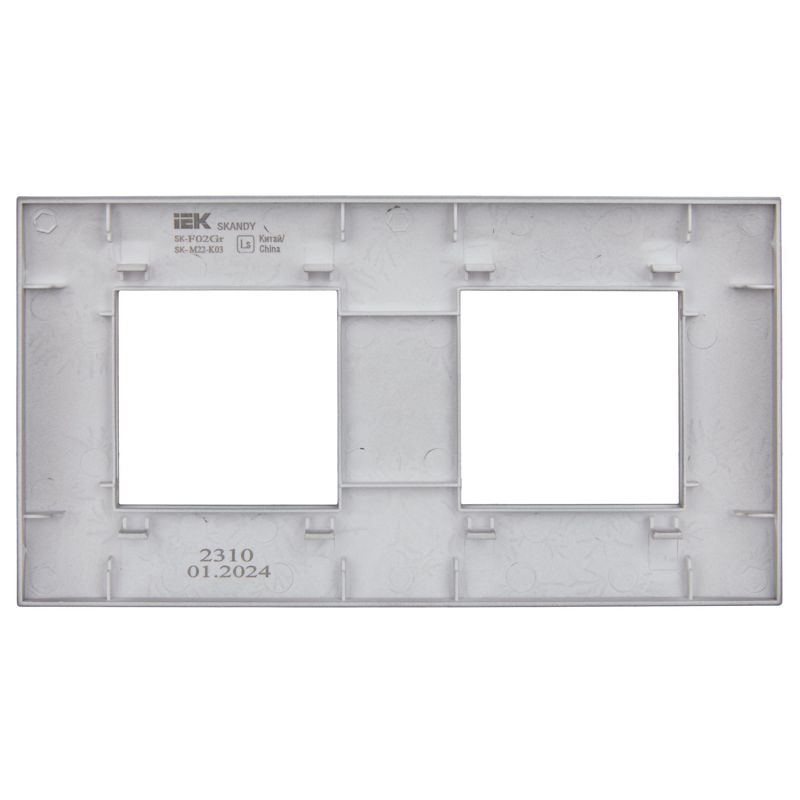 SKANDY Рамка 2-местная SK-F02Gr серый IEK