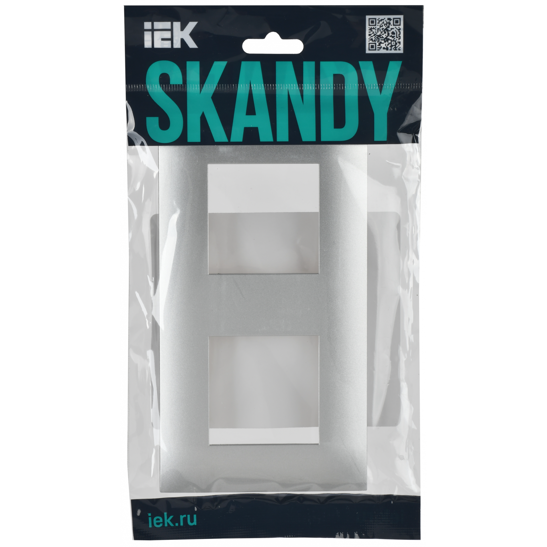 SKANDY Рамка 2-местная SK-F02S серебряный IEK