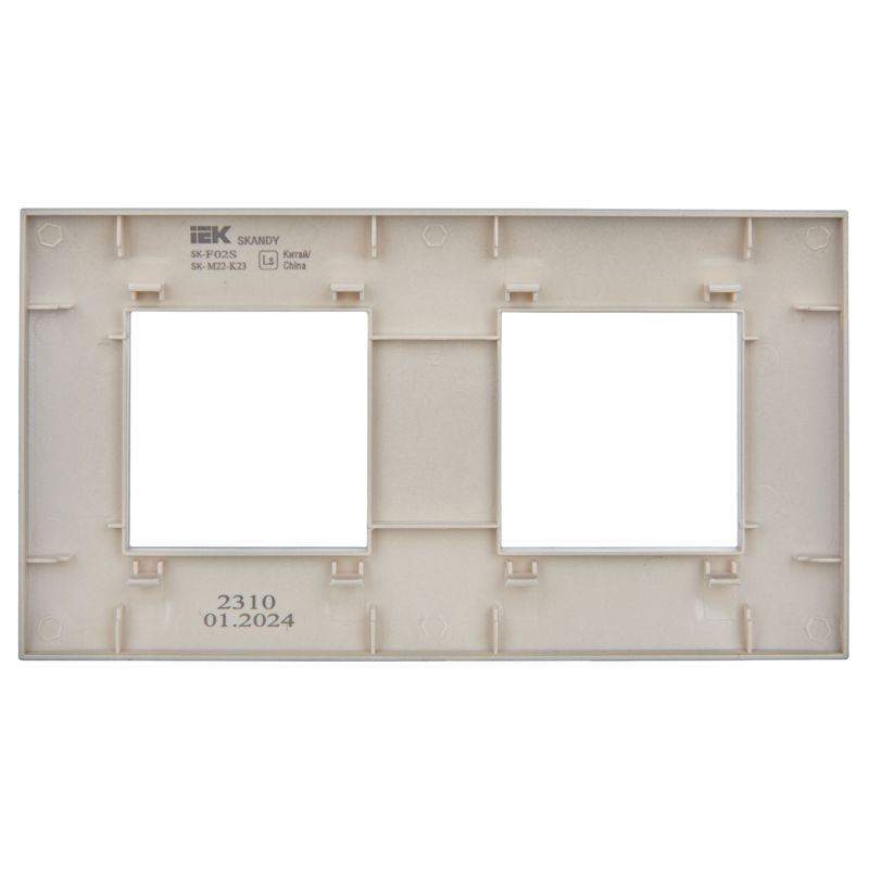 SKANDY Рамка 2-местная SK-F02S серебряный IEK