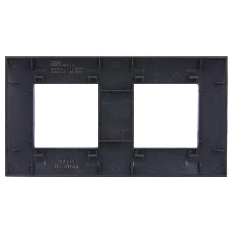 SKANDY Рамка 2-местная SK-F02T титан IEK