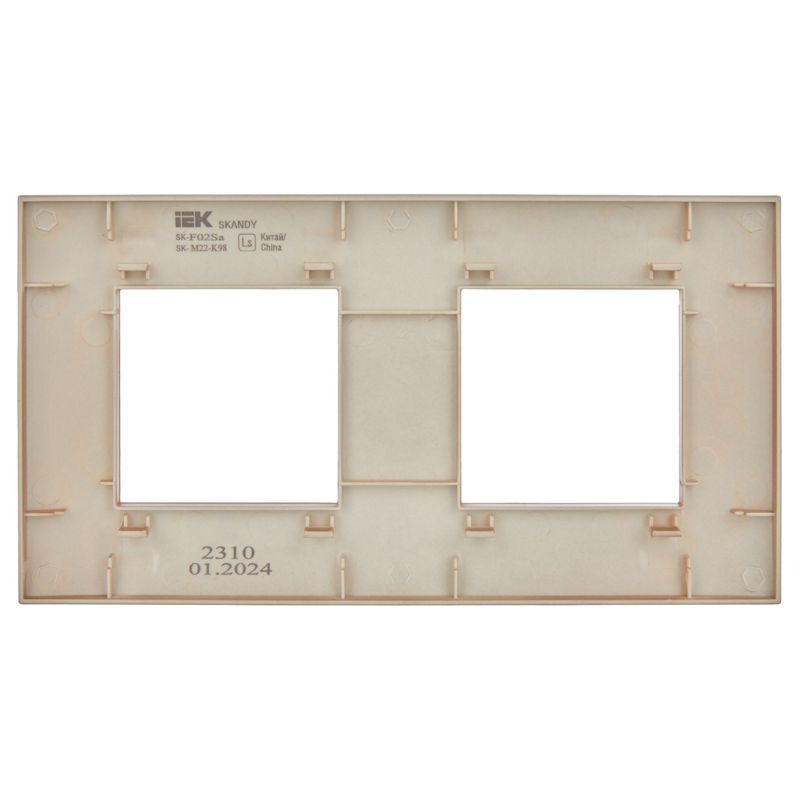 SKANDY Рамка 2-местная SK-F02Sa песочный IEK