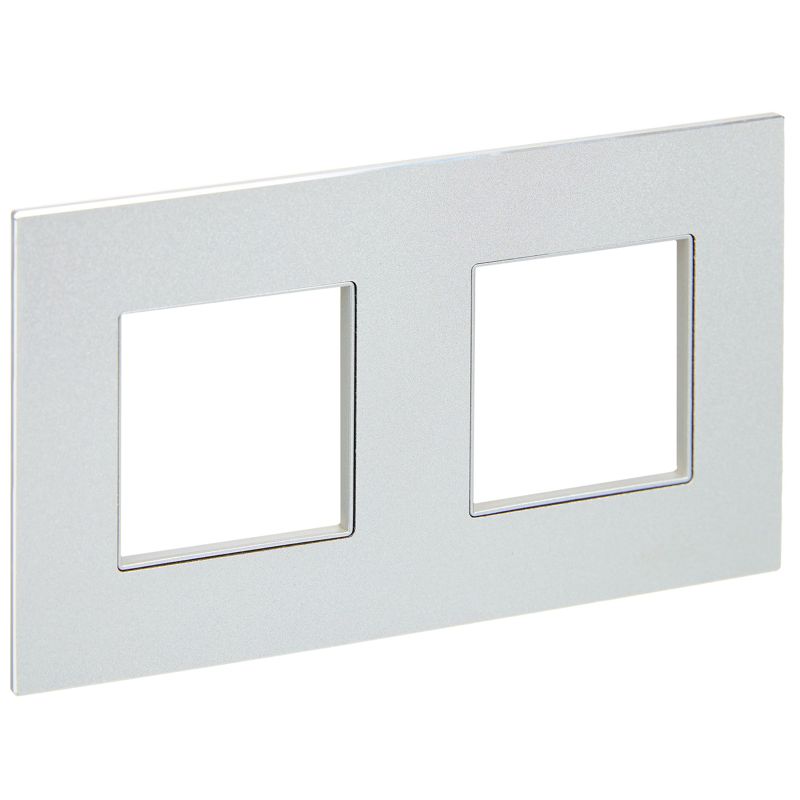 SKANDY Рамка 2-местная SK-F32S металл серебряный IEK