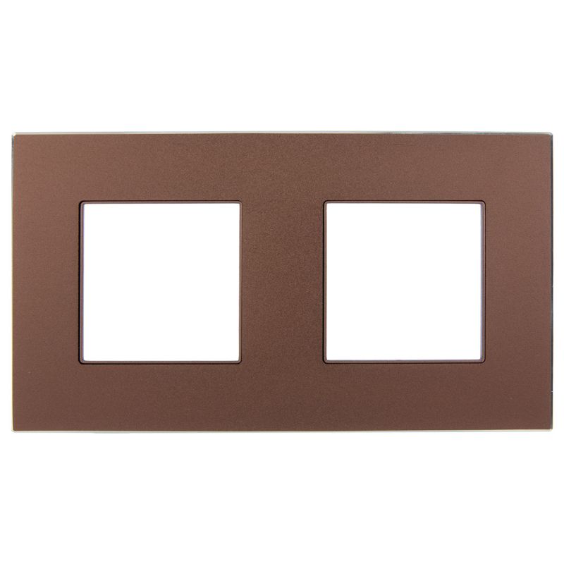 SKANDY Рамка 2-местная SK-F32Br металл шоколад IEK