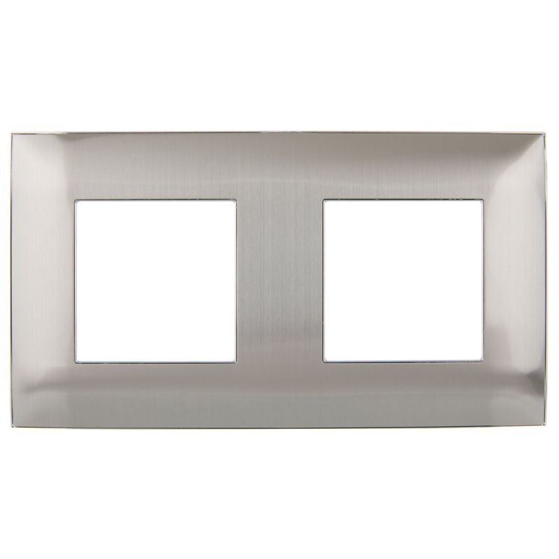 SKANDY Рамка 2-местная SK-F32N металл никель IEK