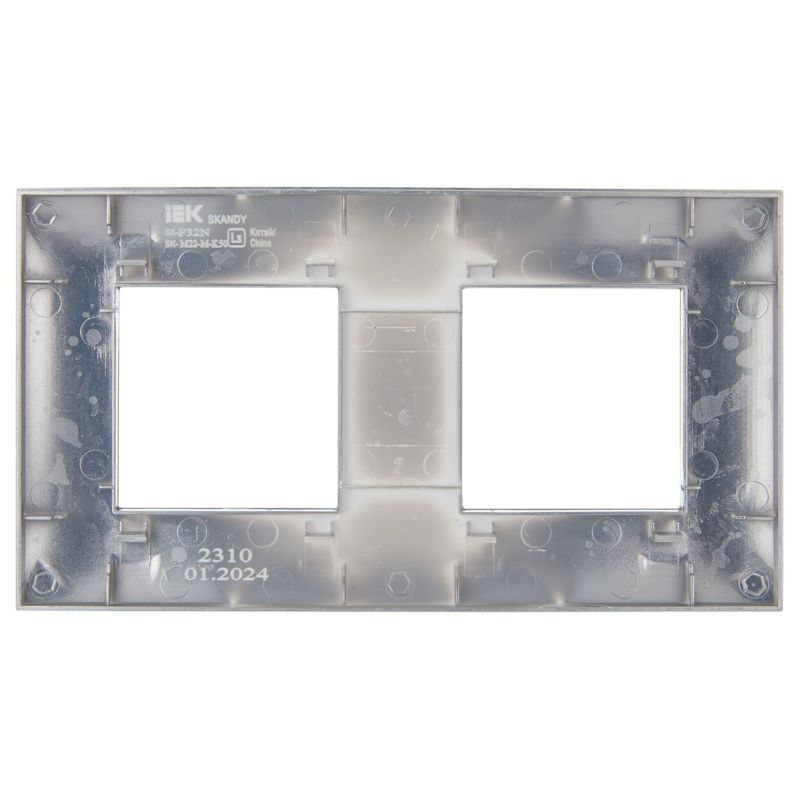 SKANDY Рамка 2-местная SK-F32N металл никель IEK