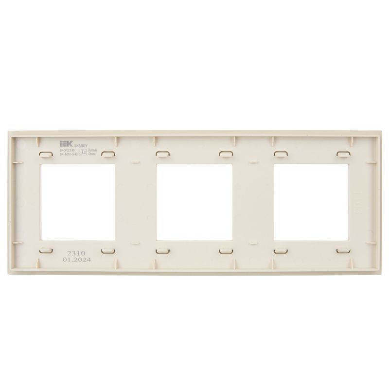 SKANDY Рамка 3-местная SK-F23B стекло беж. IEK