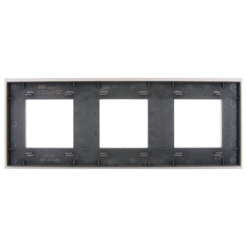 SKANDY Рамка 3-местная SK-F23Sh стекло шампань IEK