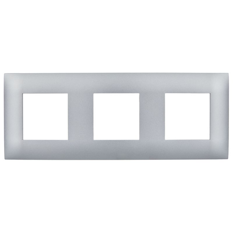 SKANDY Рамка 3-местная SK-F03S серебряный IEK