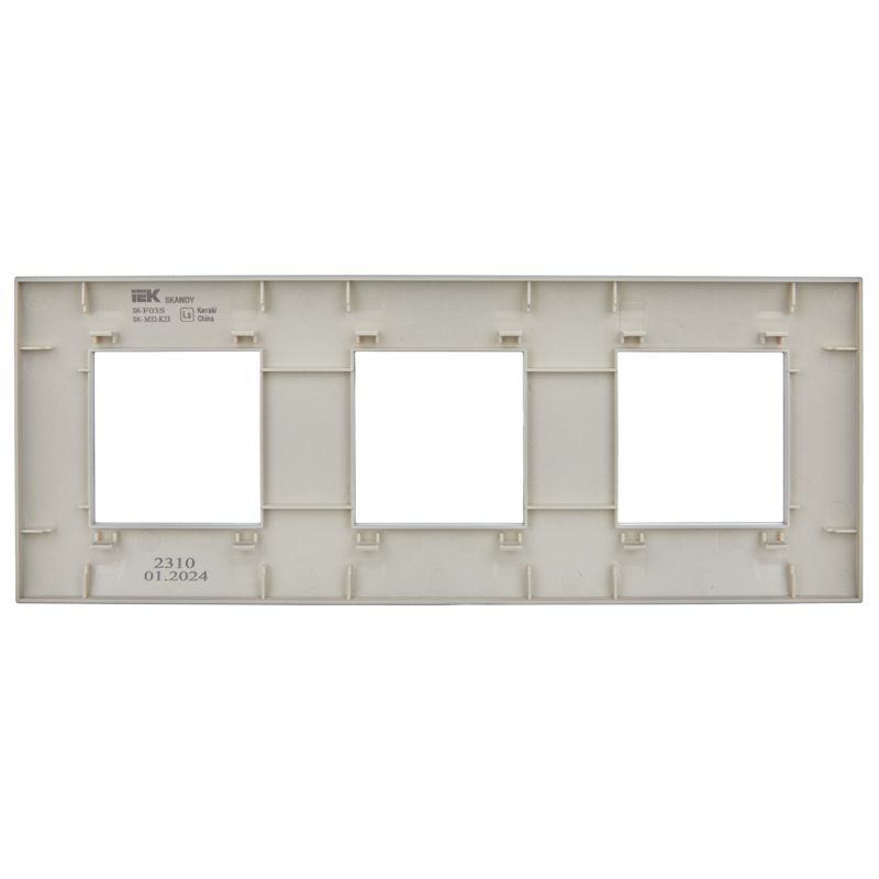 SKANDY Рамка 3-местная SK-F03S серебряный IEK