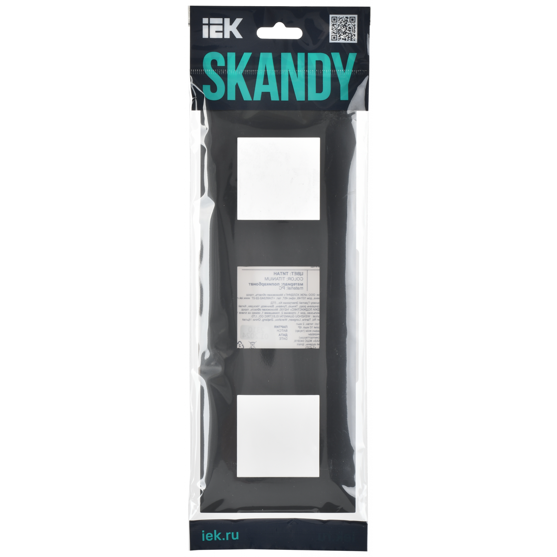 SKANDY Рамка 3-местная SK-F03T титан IEK
