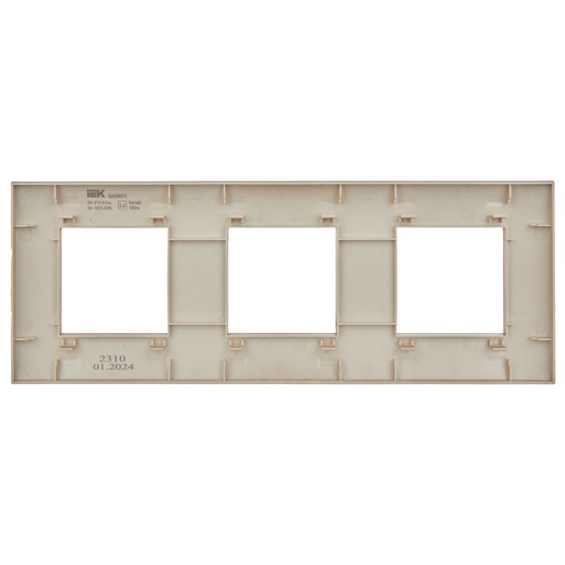 SKANDY Рамка 3-местная SK-F03Sa песочный IEK
