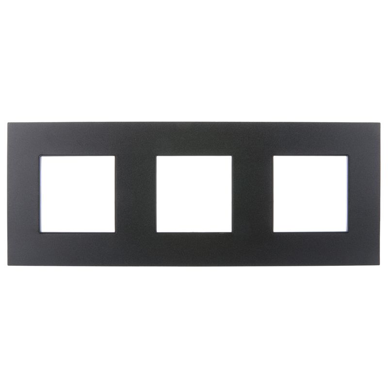 SKANDY Рамка 3-местная SK-F33Bl металл черный IEK