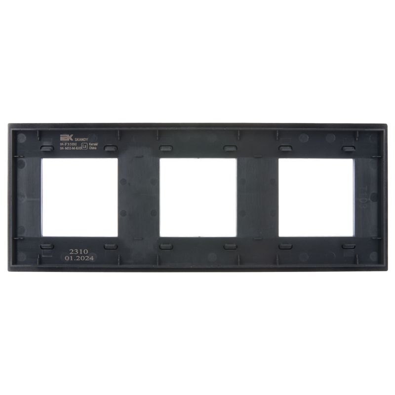SKANDY Рамка 3-местная SK-F33Bl металл черный IEK