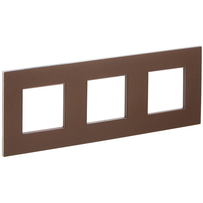 SKANDY Рамка 3-местная SK-F33Br металл шоколад IEK