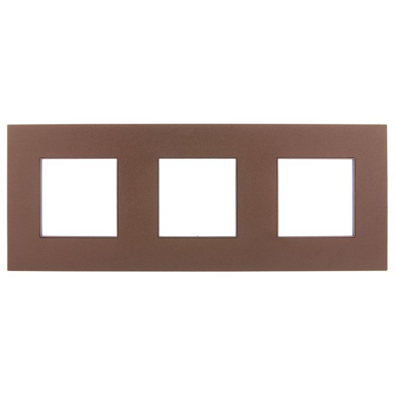 SKANDY Рамка 3-местная SK-F33Br металл шоколад IEK