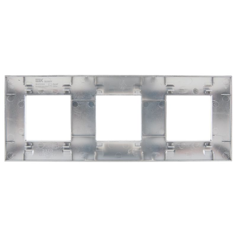 SKANDY Рамка 3-местная SK-F33N металл никель IEK