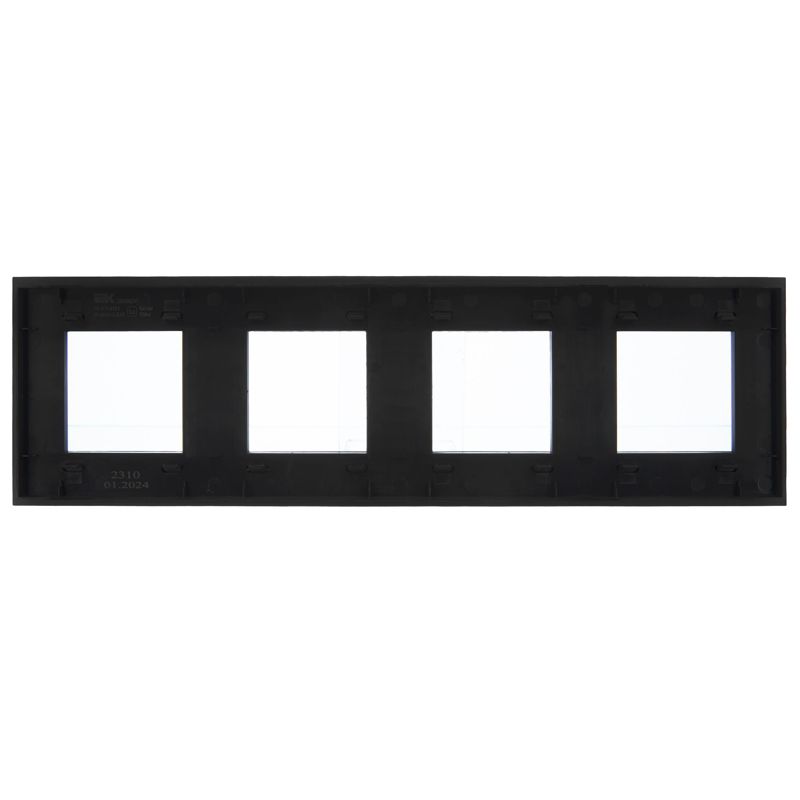 SKANDY Рамка 4-местная SK-F24Bl стекло черный IEK