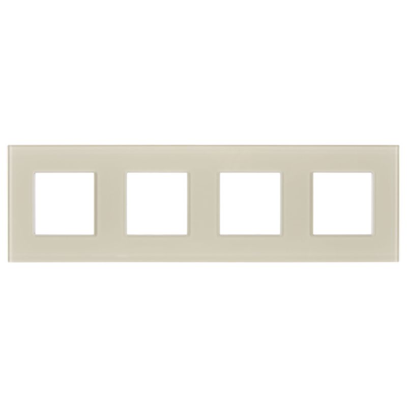 SKANDY Рамка 4-местная SK-F24B стекло беж. IEK