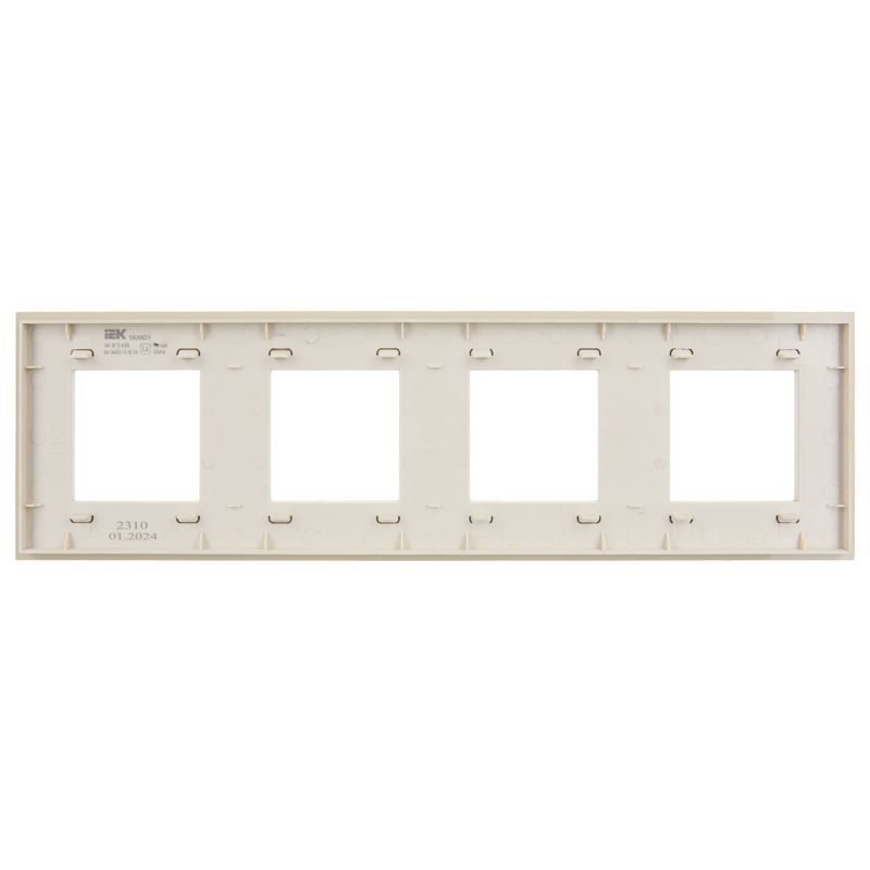 SKANDY Рамка 4-местная SK-F24B стекло беж. IEK