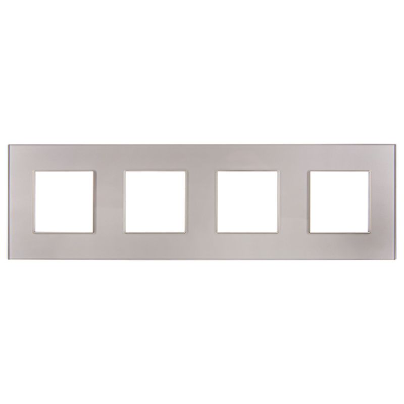 SKANDY Рамка 4-местная SK-F24Sh стекло шампань IEK