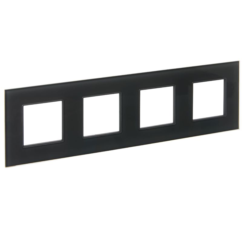 SKANDY Рамка 4-местная SK-F24G стекло графит IEK