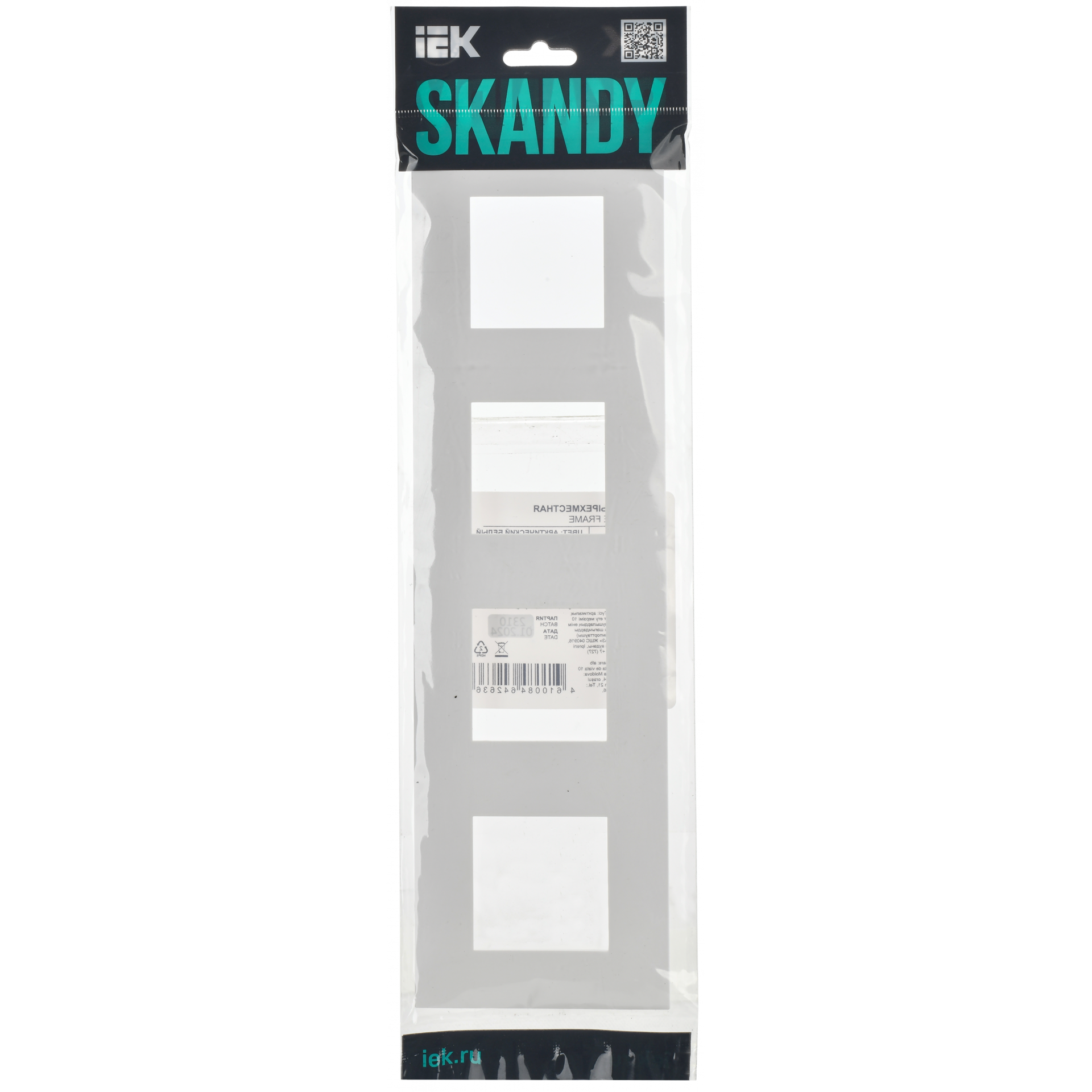 SKANDY Рамка 4-местная SK-F04W арктический белый IEK