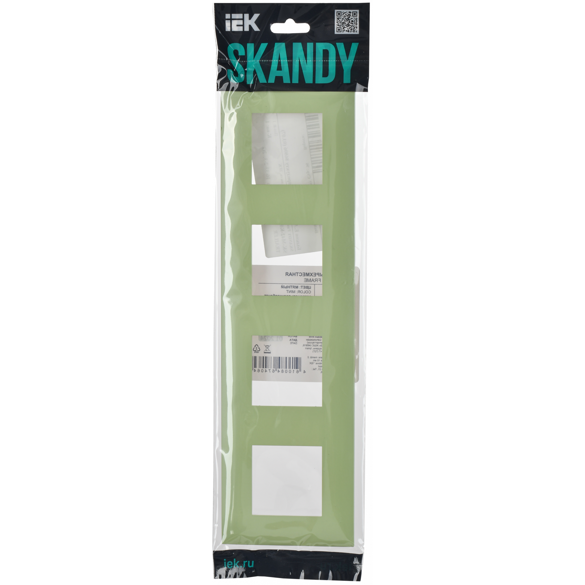 SKANDY Рамка 4-местная SK-F04M мятный IEK