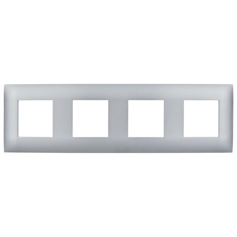 SKANDY Рамка 4-местная SK-F04S серебряный IEK