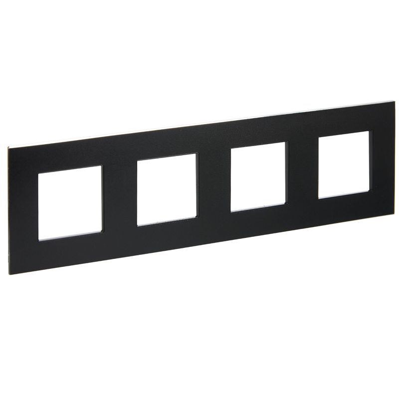 SKANDY Рамка 4-местная SK-F34Bl металл черный IEK